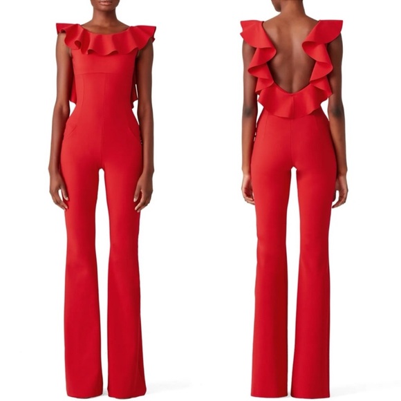 La Petite Robe di Chiara Boni Ruffle Back Jumpsuit in Size 46